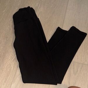 Aerie ribbed black crossover leggings